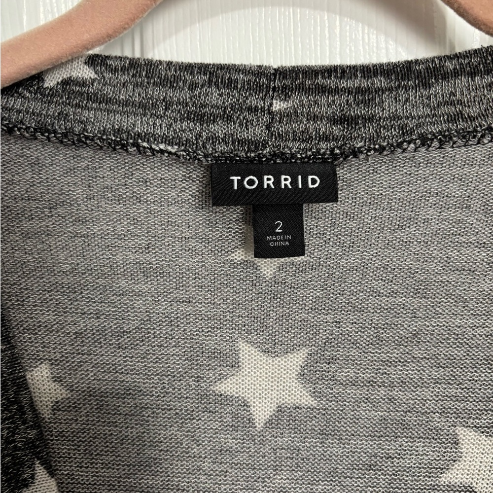 Gray Star Patterned Cardigan - image 4